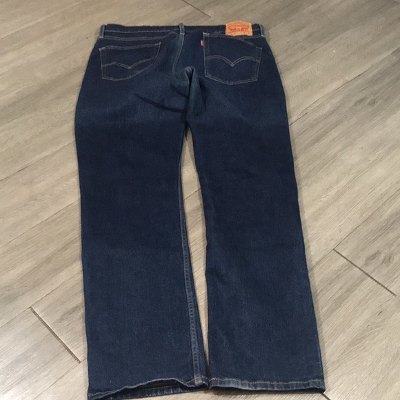 Levi’s 514 Straight Fit Stretch Dark Wash Jeans             size 36z34 - Picture 2 of 12